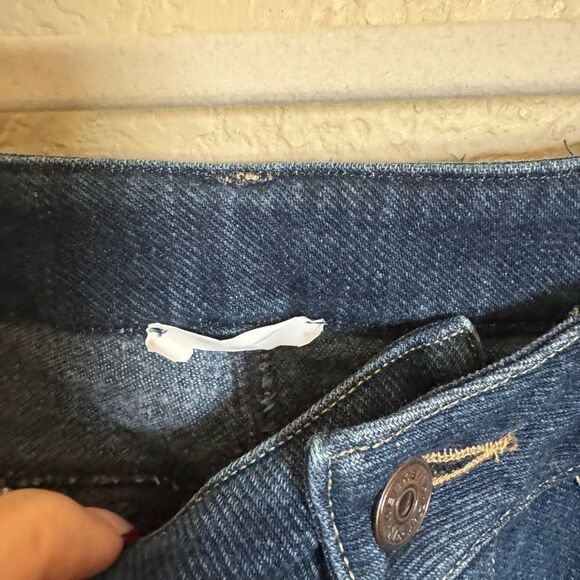 WEEKEND MAX MARA Wide Leg Barrel Jeans Split Hem Sz 29 in Dark Wash High Rise - Picture 6 of 9